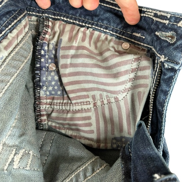 Affliction Women’s 27 Patch Jeans Denim Grunge Punk Street Whiskering Stretch - Picture 15 of 16